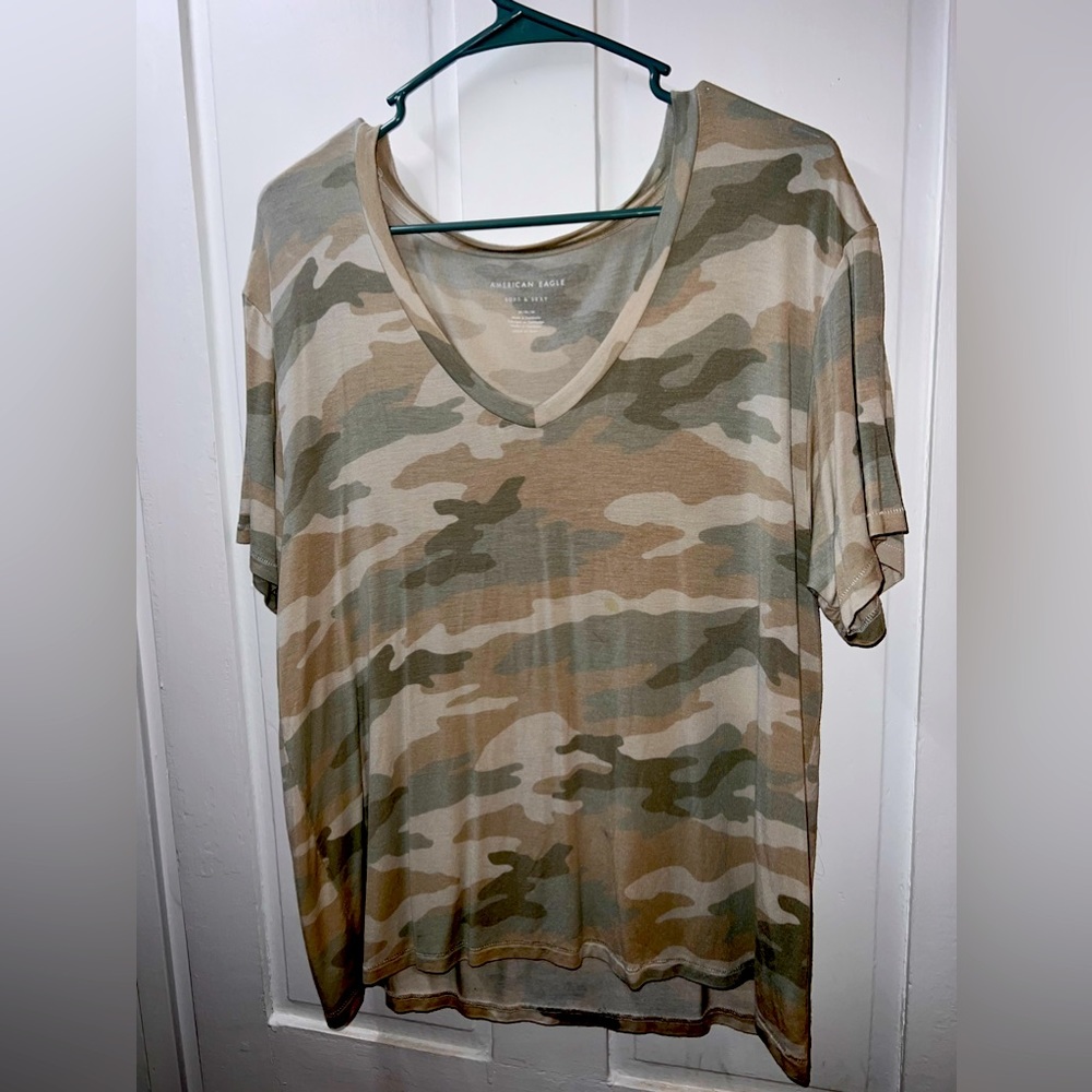AE Soft & Sexy Camo Top